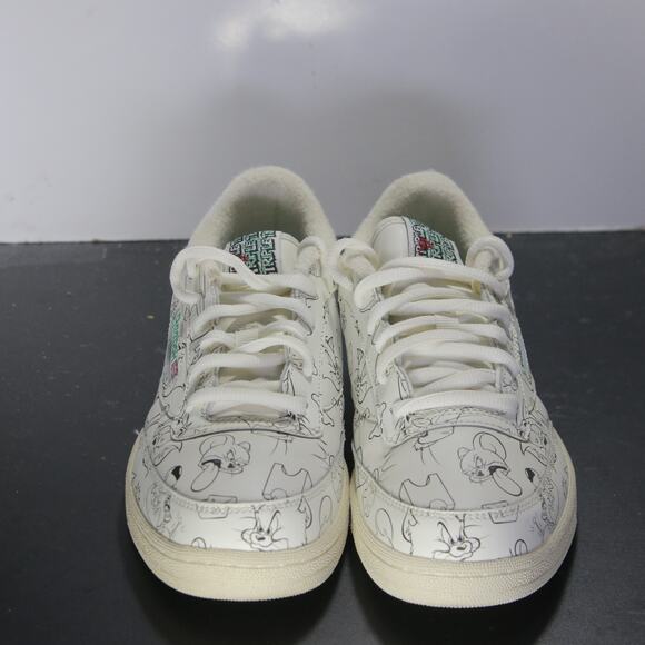 Youth Reebok Club C x Tom & Jerry Sz 6 Kids 006258 White Sketch Sneakers - Picture 2 of 8